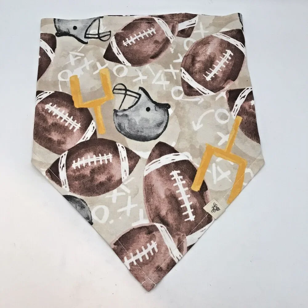 Burt’s Bees Football Season Dog Bandana Organic Cotton One Size 30x21x21